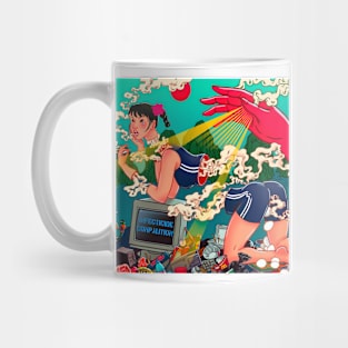 Woman on trash Mug